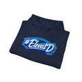 #ElevatD Hoodie — Bold Blue Script Graphic Hooded Sweatshirt