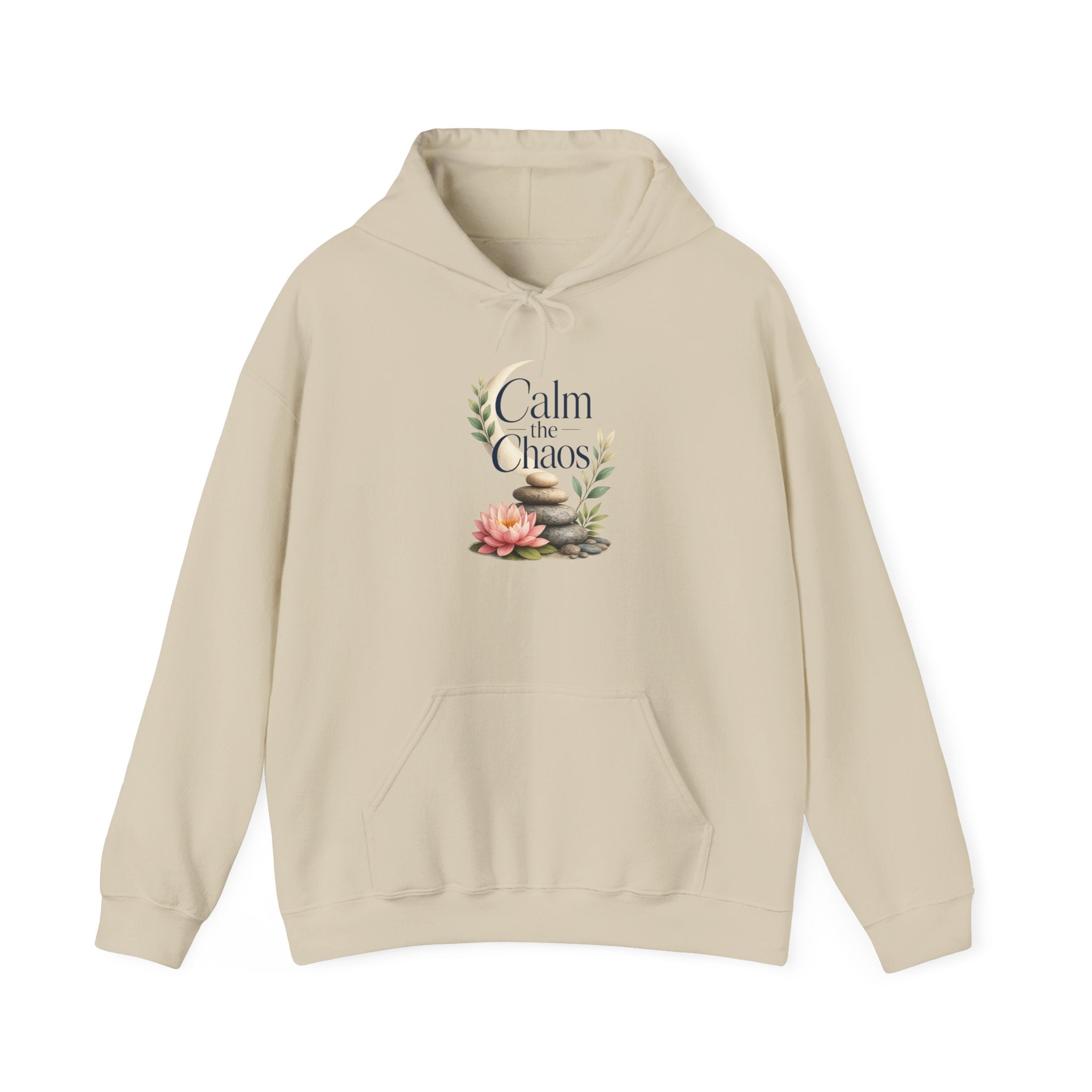 Calm the Chaos Hoodie — Floral Succulent Relaxation Sweatshirt
