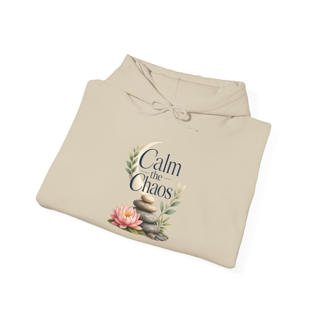 Calm the Chaos Hoodie — Floral Succulent Relaxation Sweatshirt