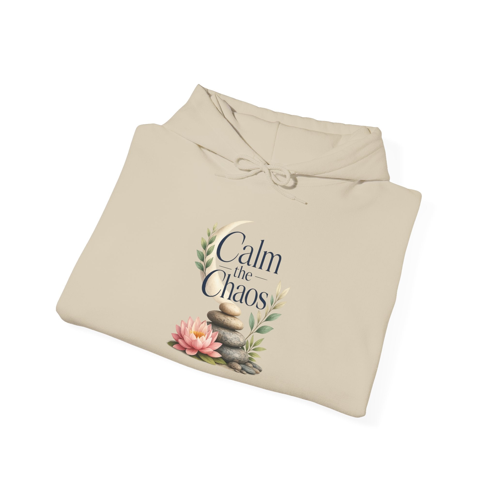 Calm the Chaos Hoodie — Floral Succulent Relaxation Sweatshirt