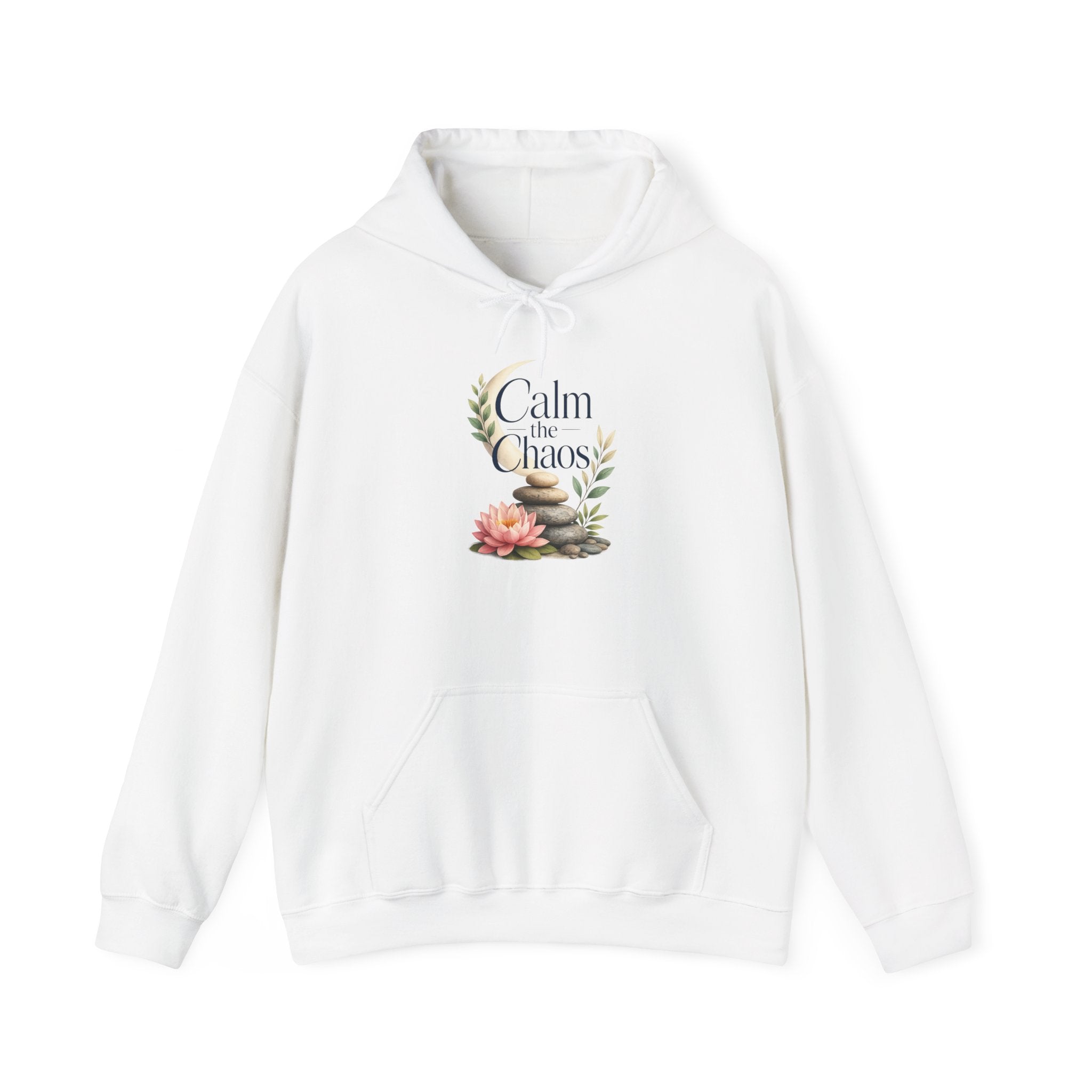 Calm the Chaos Hoodie — Floral Succulent Relaxation Sweatshirt