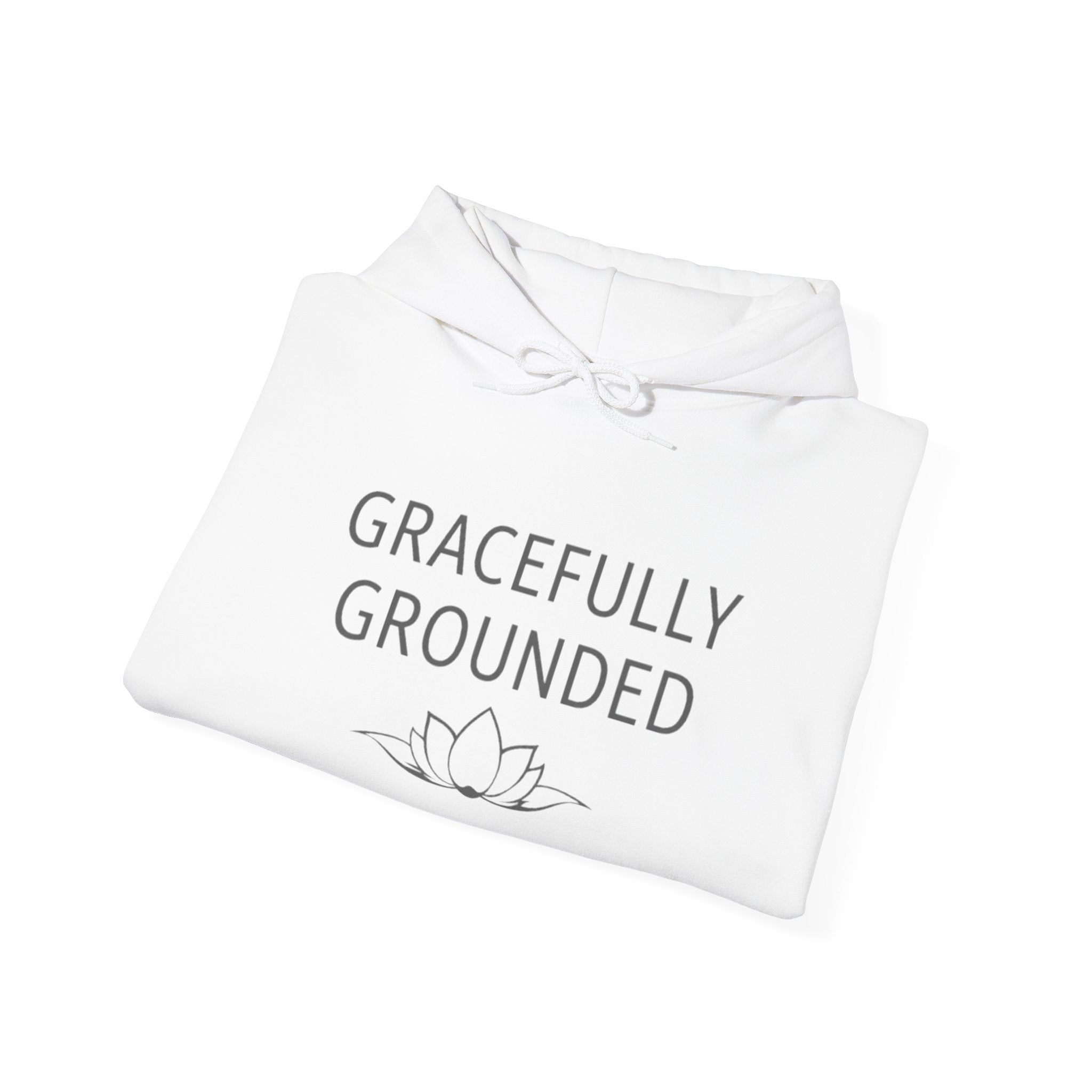 Gracefully Grounded Hoodie — Lotus Meditation Comfort Pullover