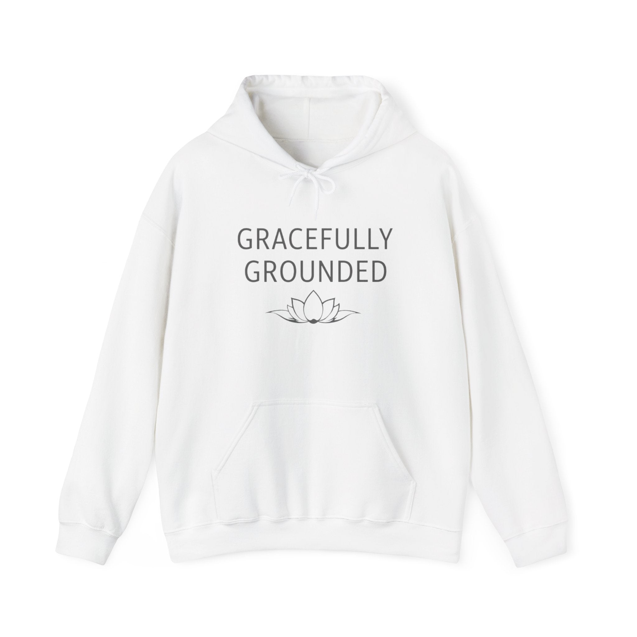 Gracefully Grounded Hoodie — Lotus Meditation Comfort Pullover